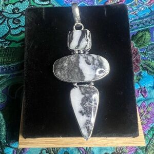 White Buffalo Turquoise Pendant